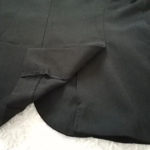 Grass Collection Women’s Black Sz L Blazer Jacket Button Sleeves Stretchy - Picture 11 of 13